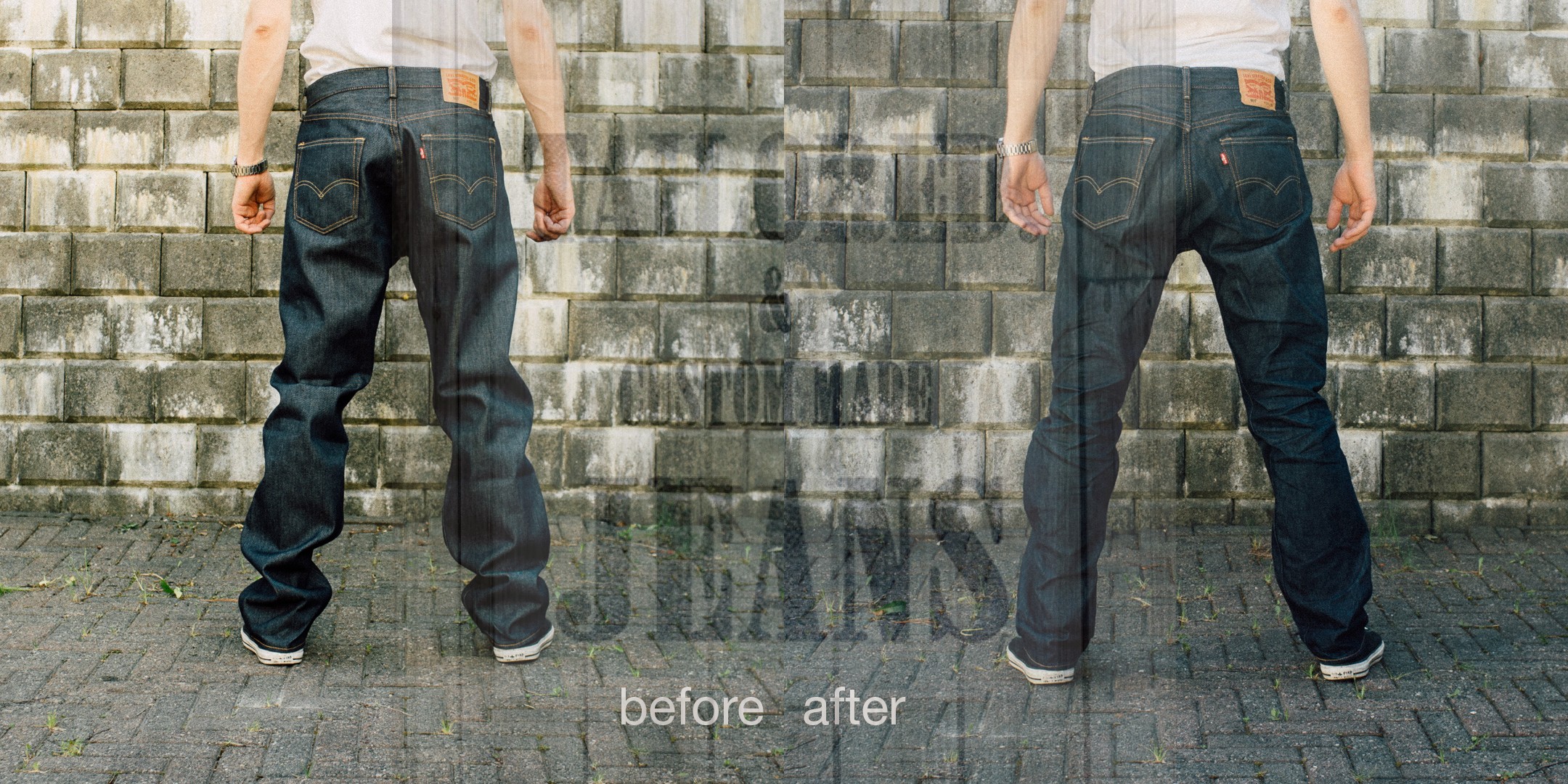Shrink your jeans with tailored jeans.