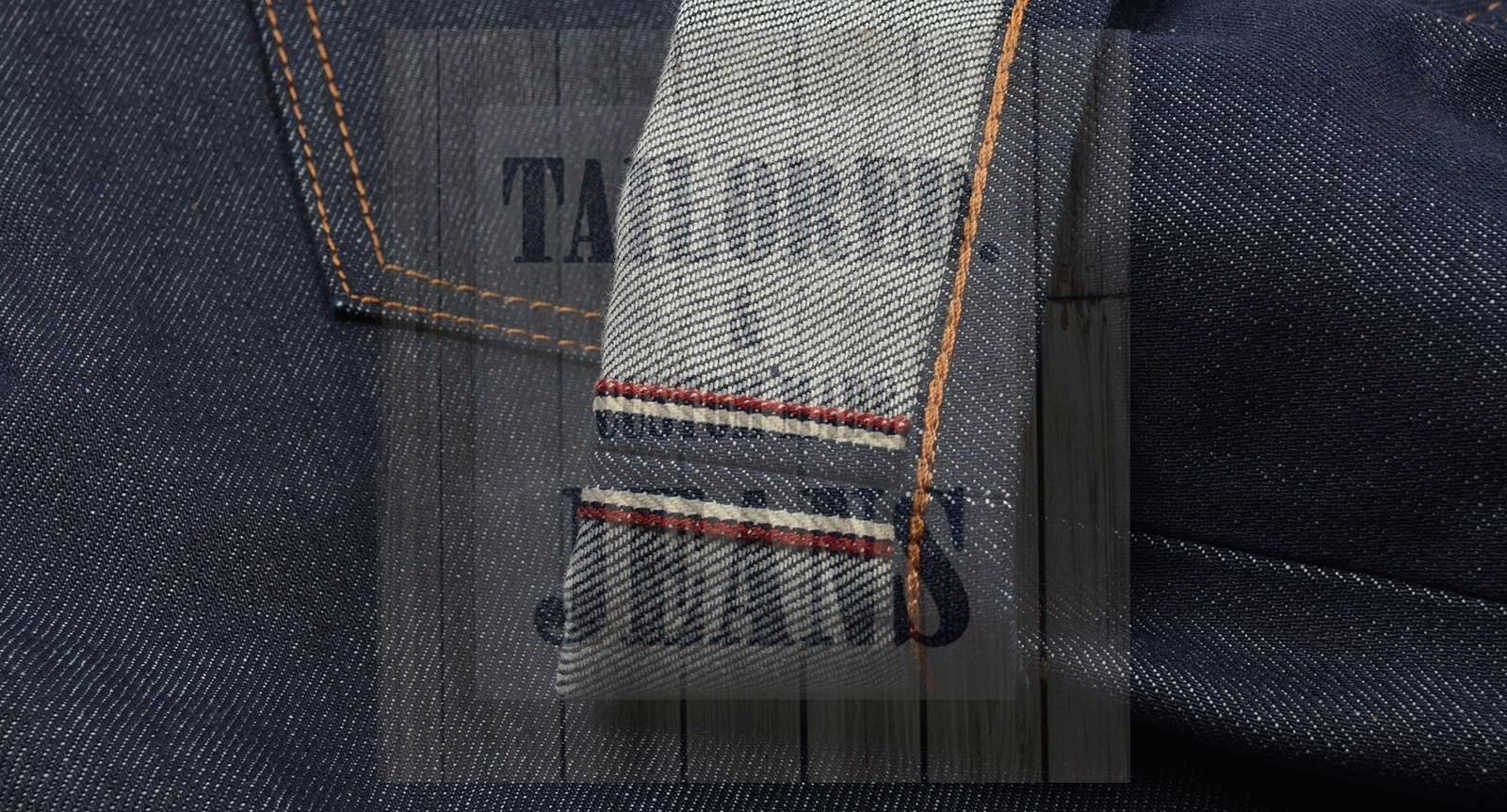 Selvedge denim jeans with customized sight!
