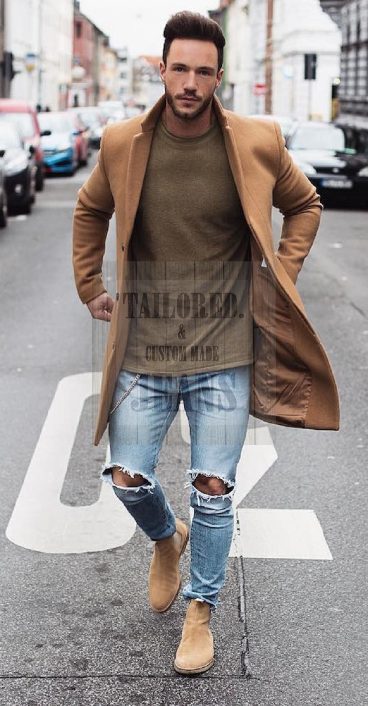 Ripped jeans with outlet boots
