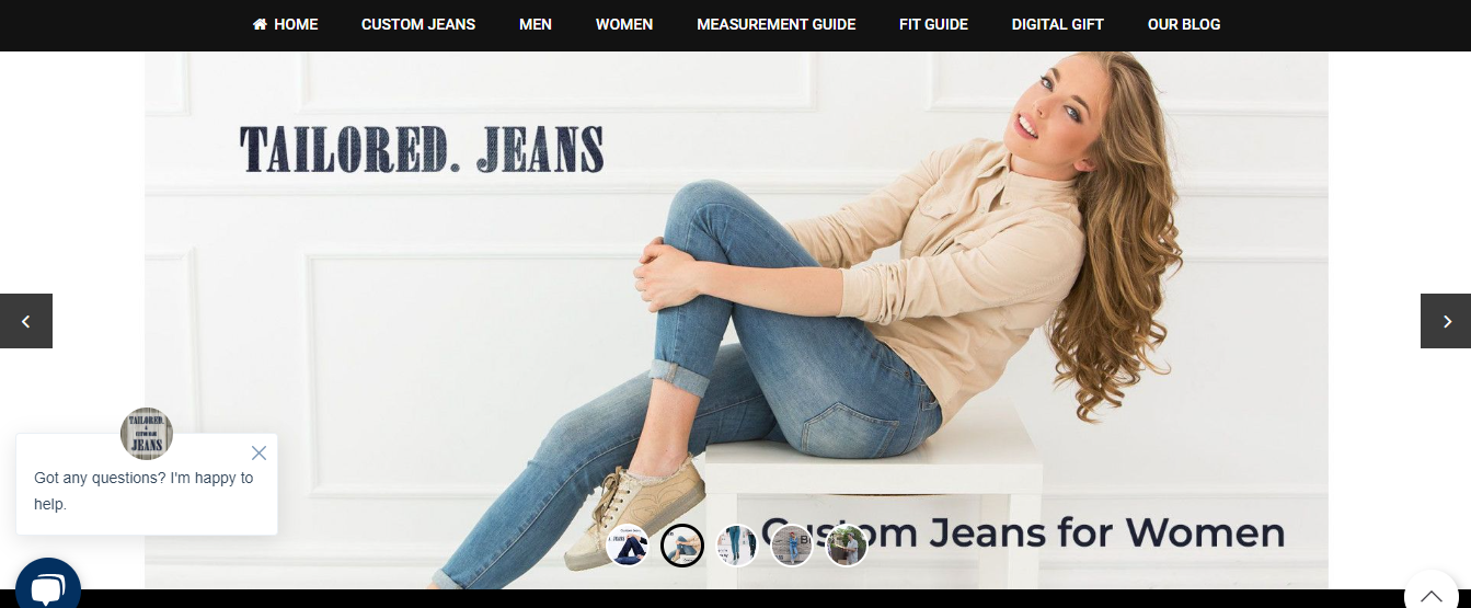 Tailored Jeans Website