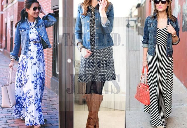 Jean Jacket Outfits with a dress