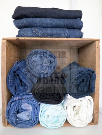 jeans organization crate for Sort of hacks to Store your Jeans