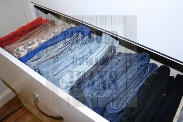 jeans organization drawer for Sort of hacks to Store your Jeans