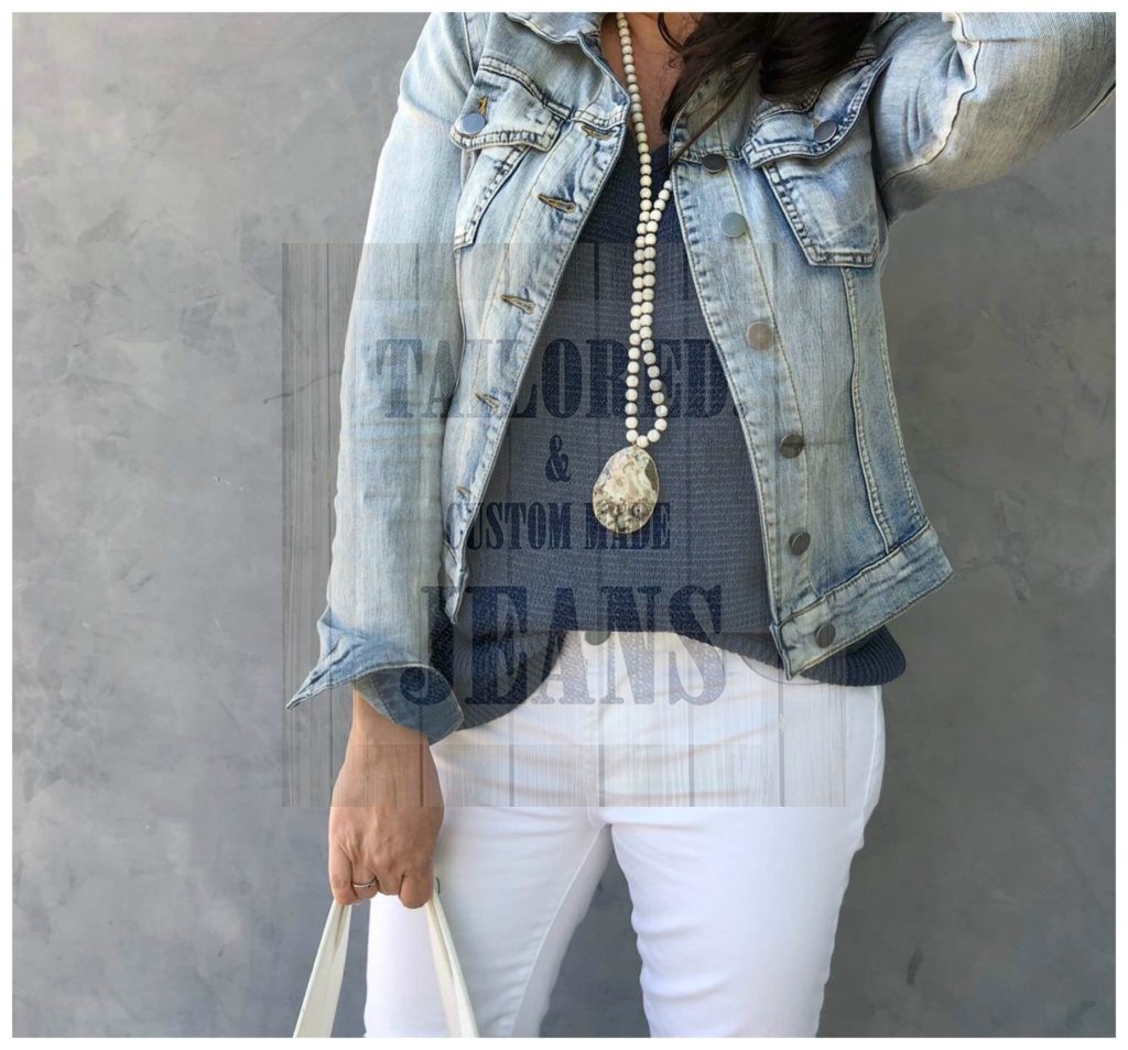white jeans for How to style up customized jeans!
