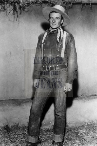 How cowboys raised the jeans. [straight leg jeans.]