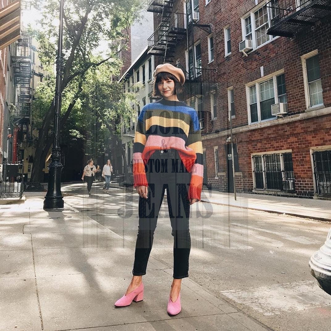 striped sweater for Turtleneck looks for last days of fall!