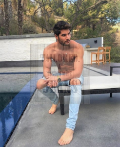 Modelling pose in denim jeans with Nick Bateman! image 6