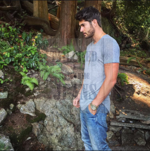 Modelling pose in denim jeans with Nick Bateman! image 9