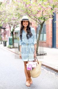 How to wear a denim dress! image 5
