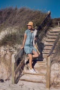 shirt beach for How to wear a denim dress!