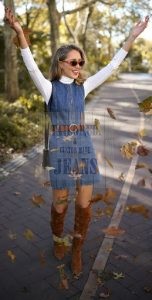 shirt belted for How to wear a denim dress!