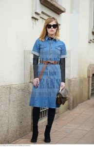 shirt belted for How to wear a denim dress!