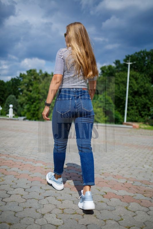 T-Shirt Dress with High Waisted Jeans